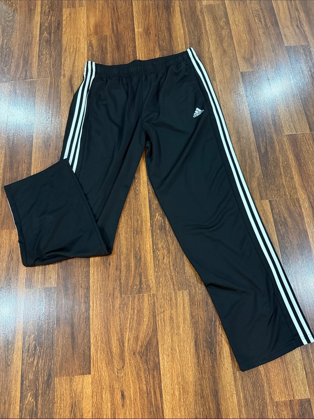Men’s Adidas Black Joggers with White Triple Stripes